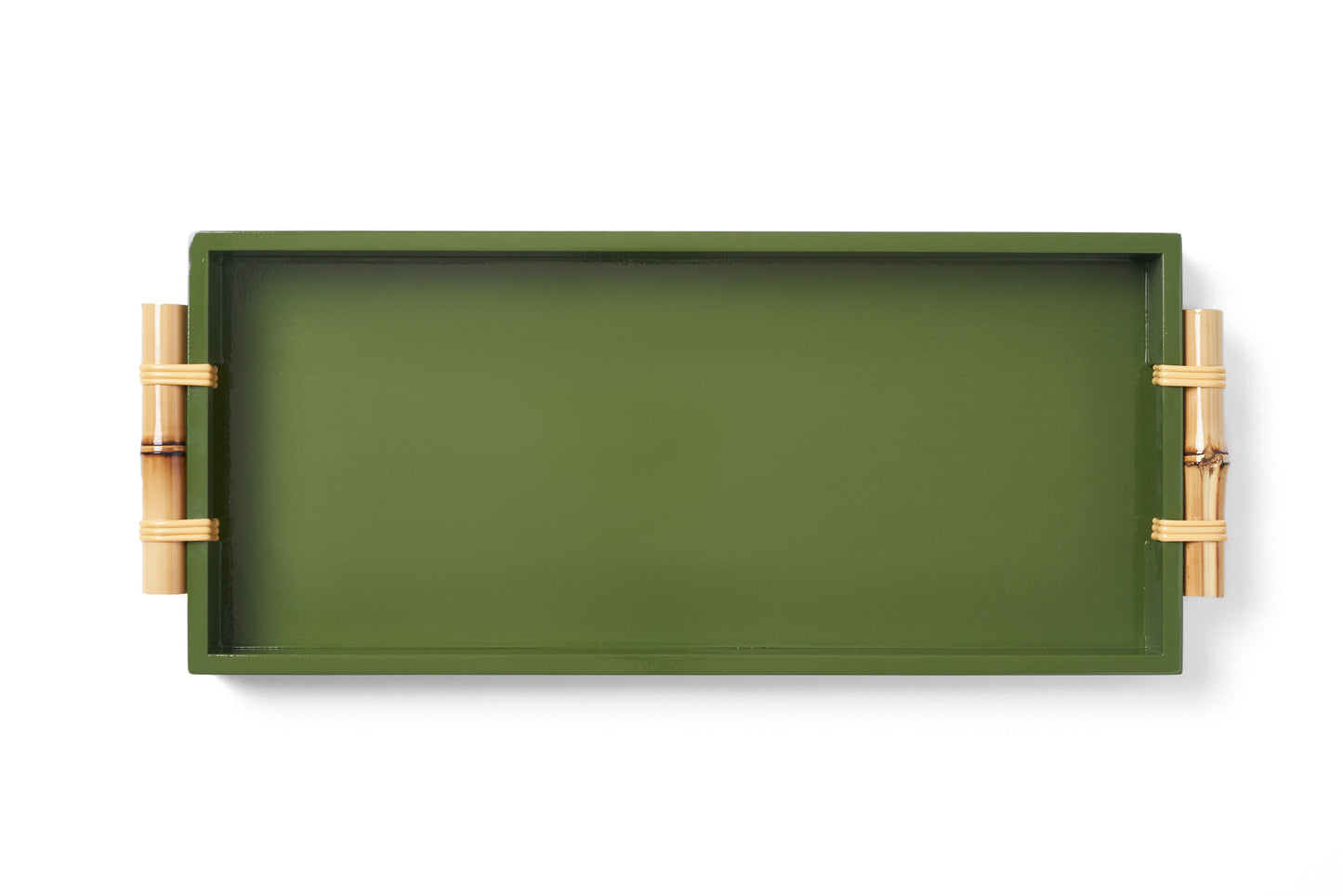 Bandeja Aninha P Bambuzinho em MDF Laqueado - Verde Exército