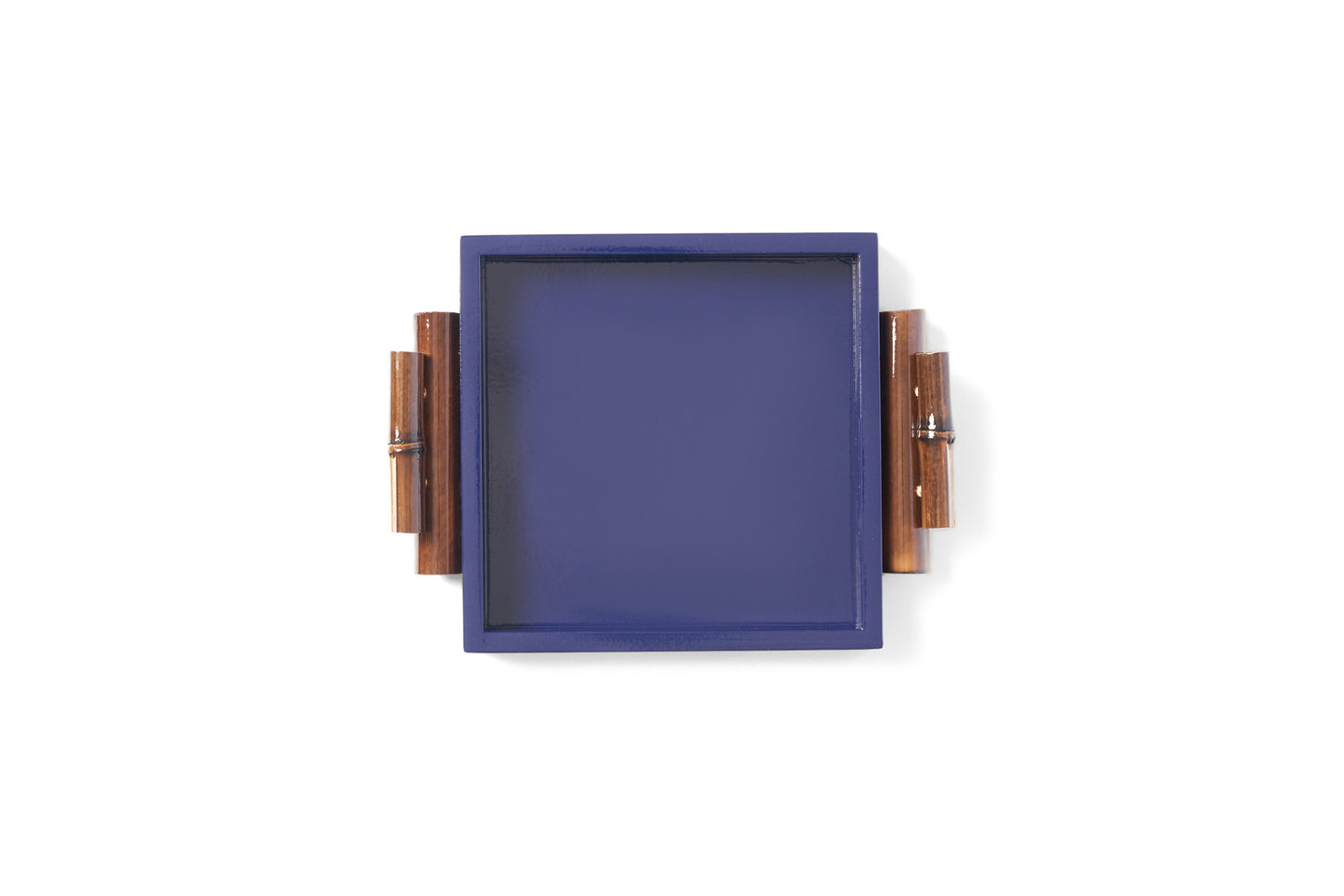 Bandeja Mondrian Quadrada Nova Bambuzinho em MDF Laqueado - Azul Bic