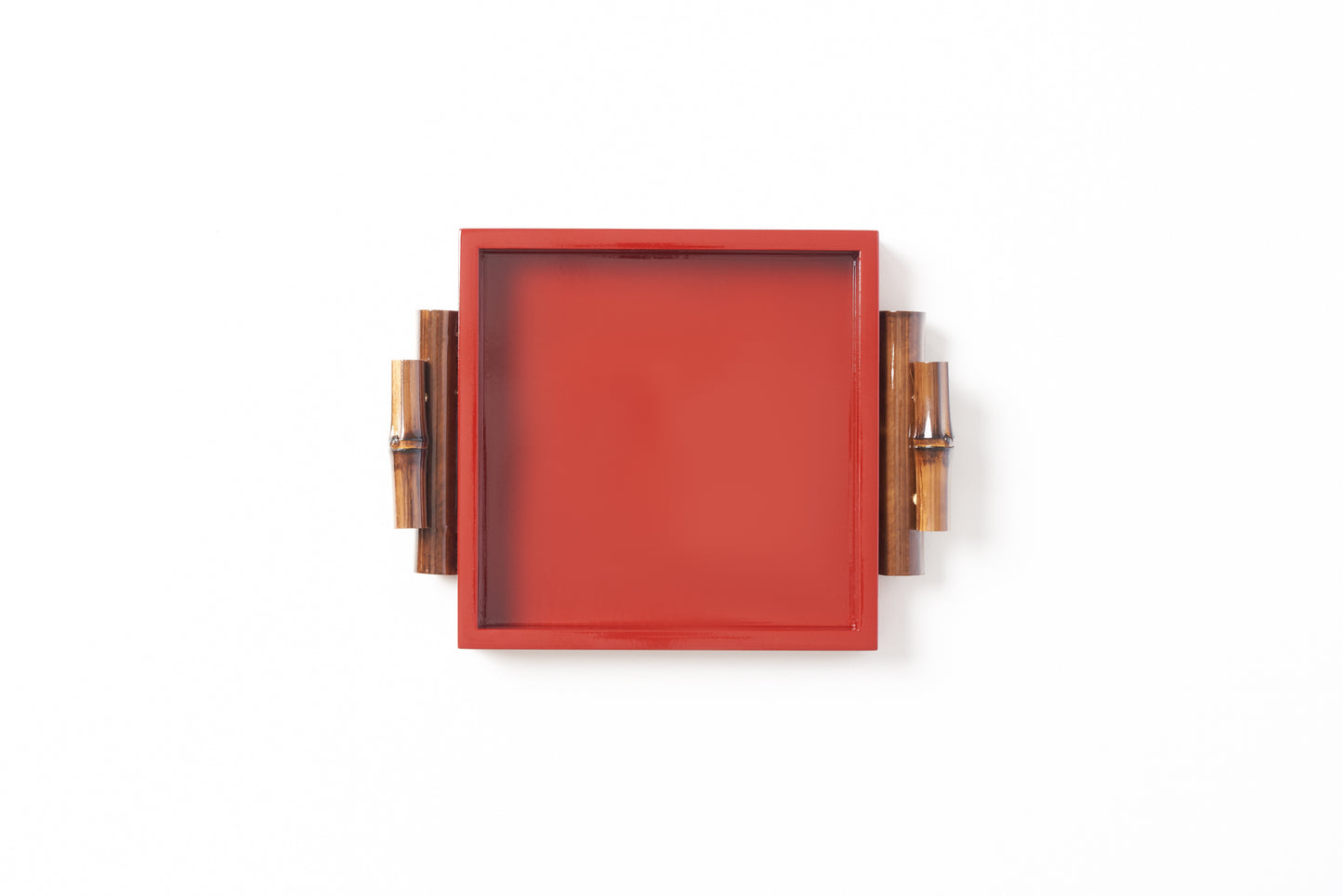 Bandeja Mondrian Quadrada Nova Bambuzinho em MDF Laqueado - Vermelho Méia