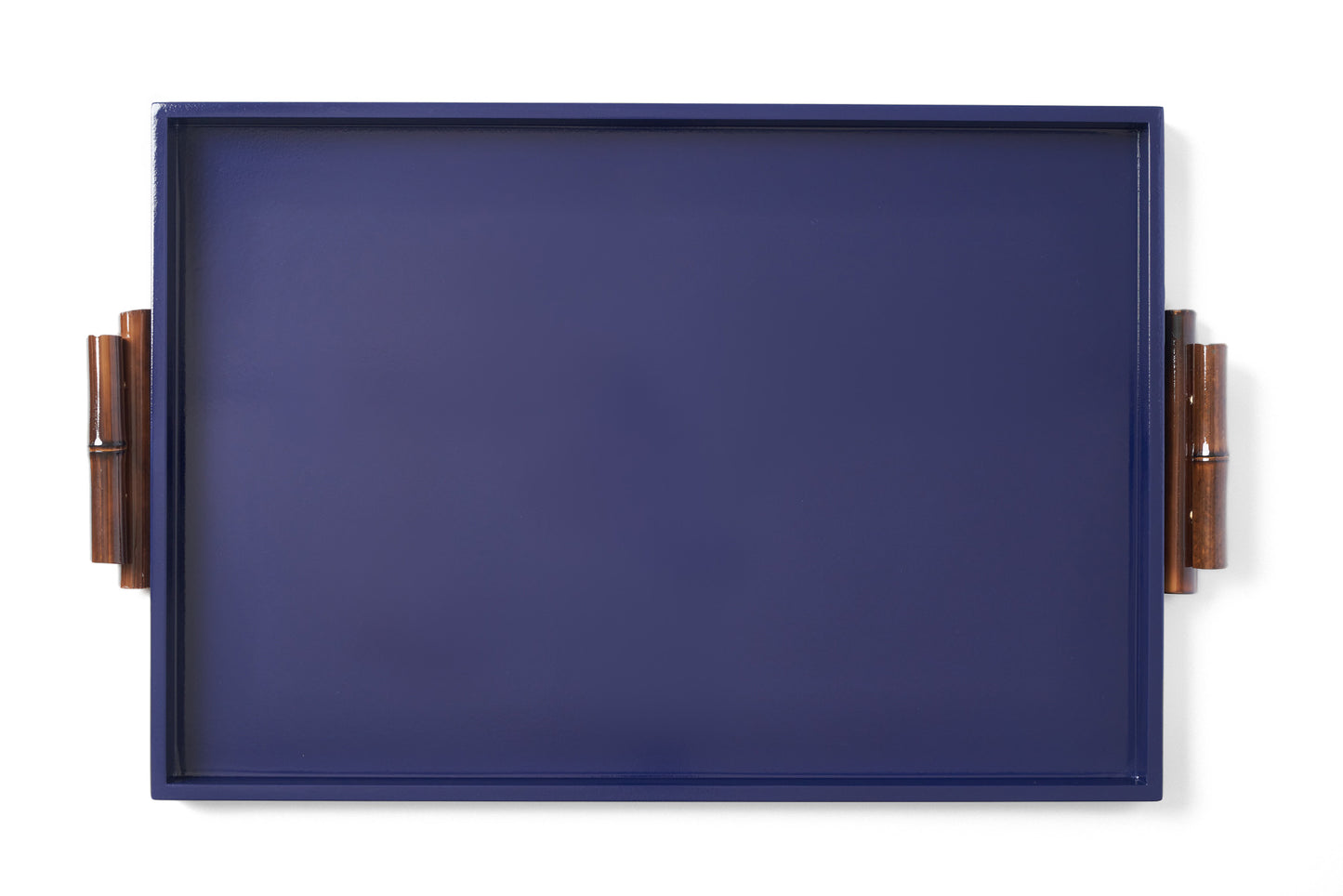 Bandeja Mondrian Retangular G Bambuzinho em MDF Laqueado - Azul Bic