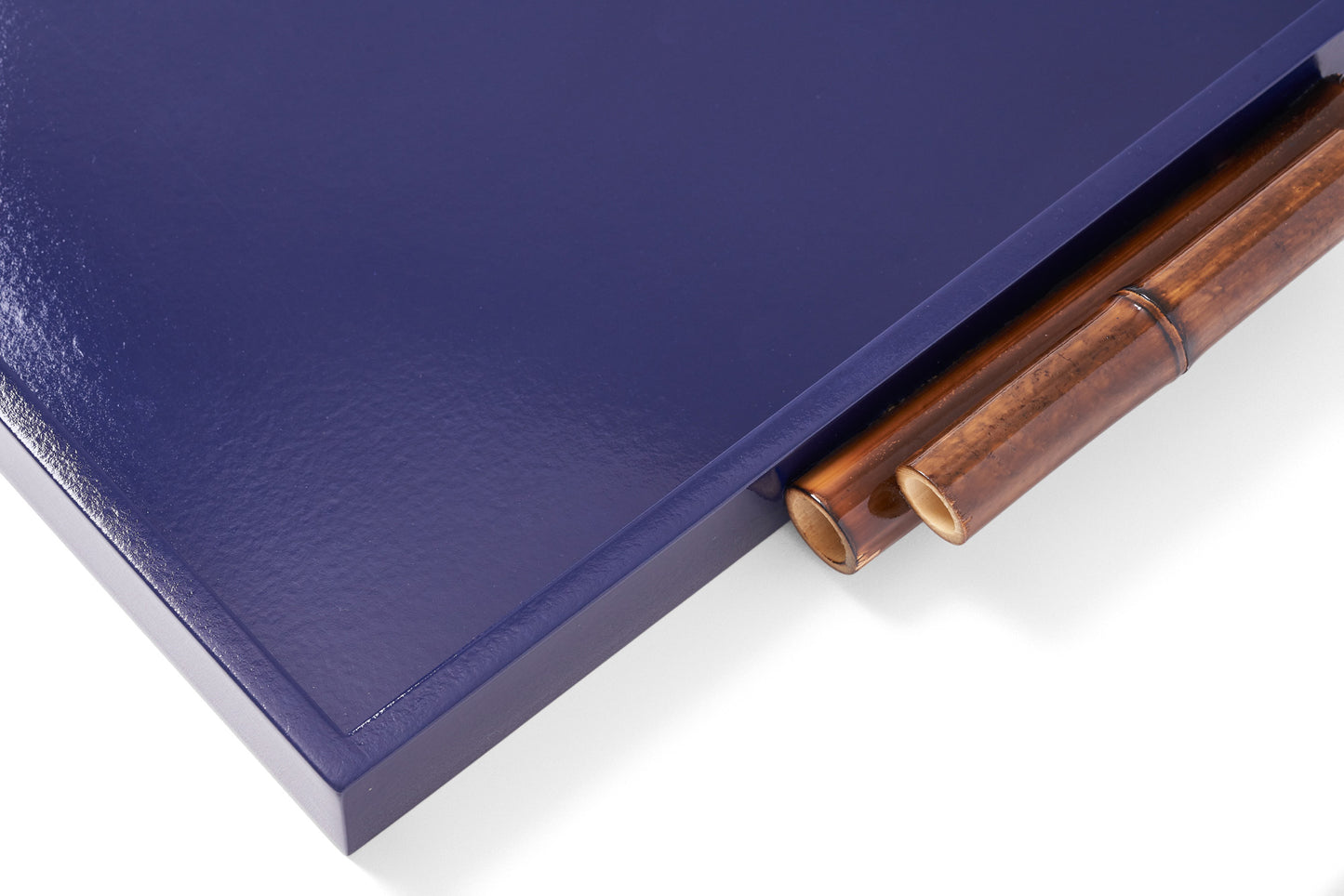 Bandeja Mondrian Retangular G Bambuzinho em MDF Laqueado - Azul Bic
