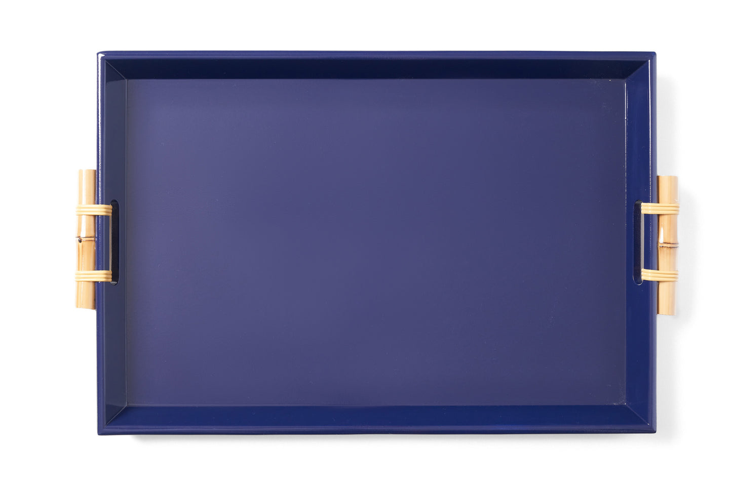 Bandeja Tânia Modelo Novo P Bambuzinho em MDF Laqueado - Azul Bic