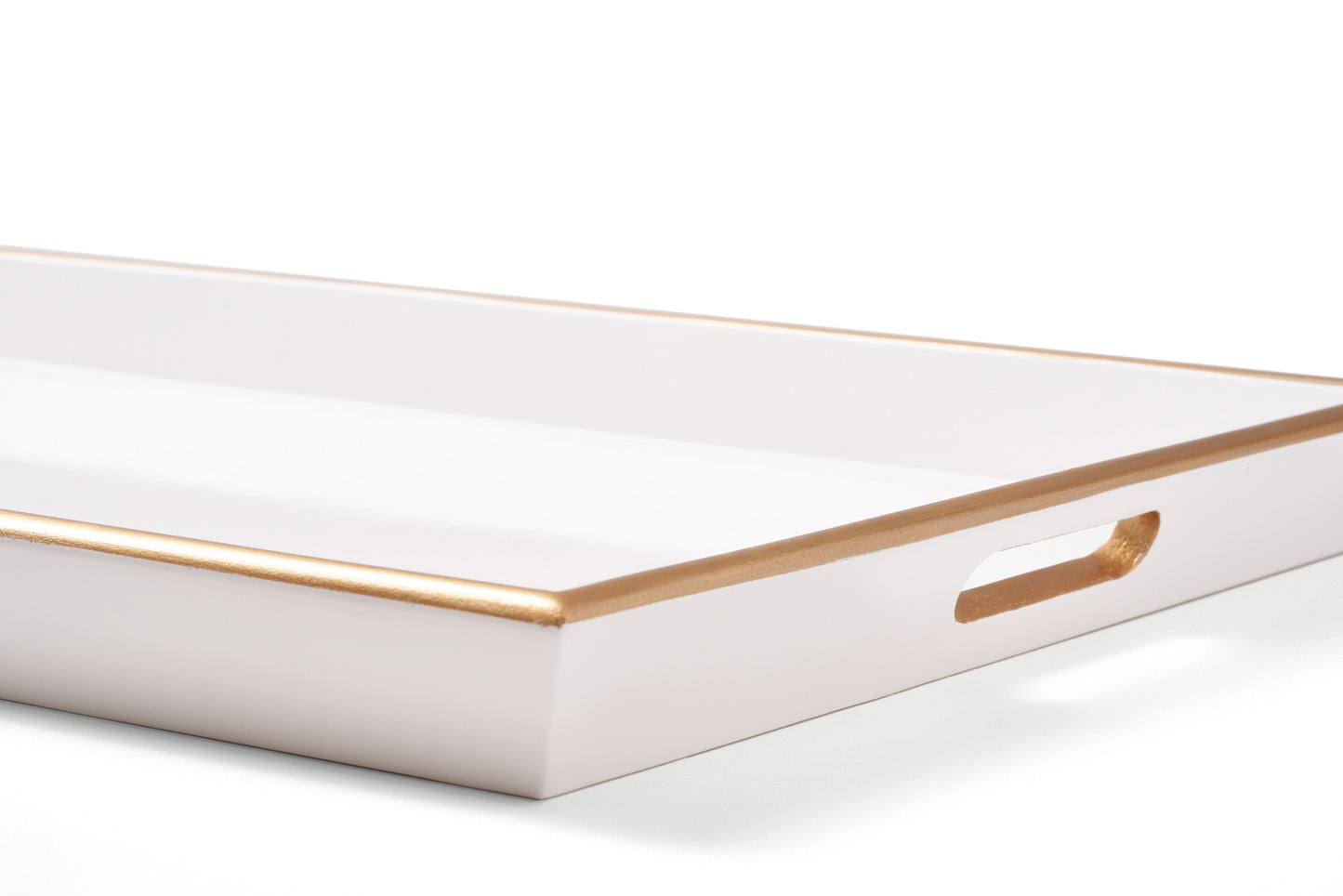Bandeja Tânia Modelo Novo P em MDF Laqueado - Branco