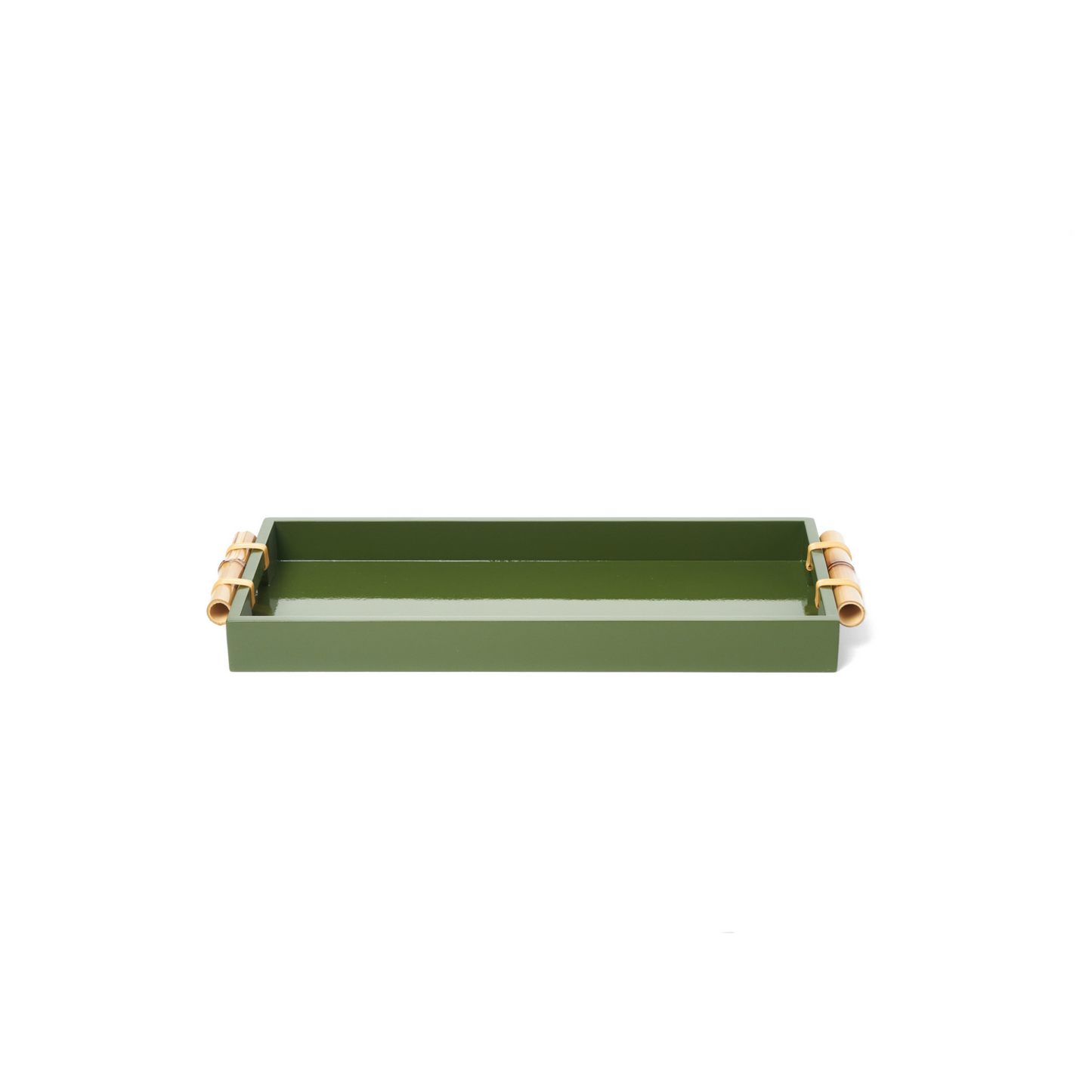 Bandeja Aninha P Bambuzinho em MDF Laqueado - Verde Exército