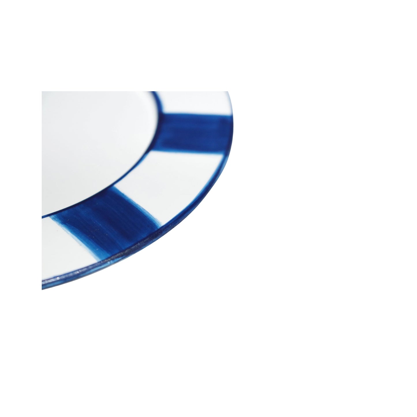 Porta Garrafa com Textura em Cerâmica Noritake - Azul Bic e Branco