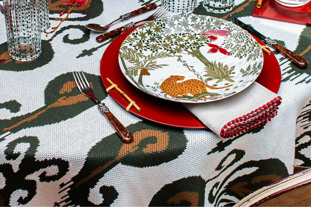 Sousplat Bambuzinho em MDF Laqueado - Vermelho Méia