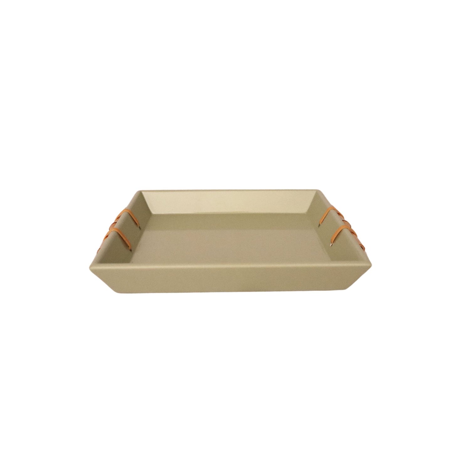 Bandeja Tânia Modelo Novo Quadrado P Bambuzinho em MDF Laqueado - Fendi