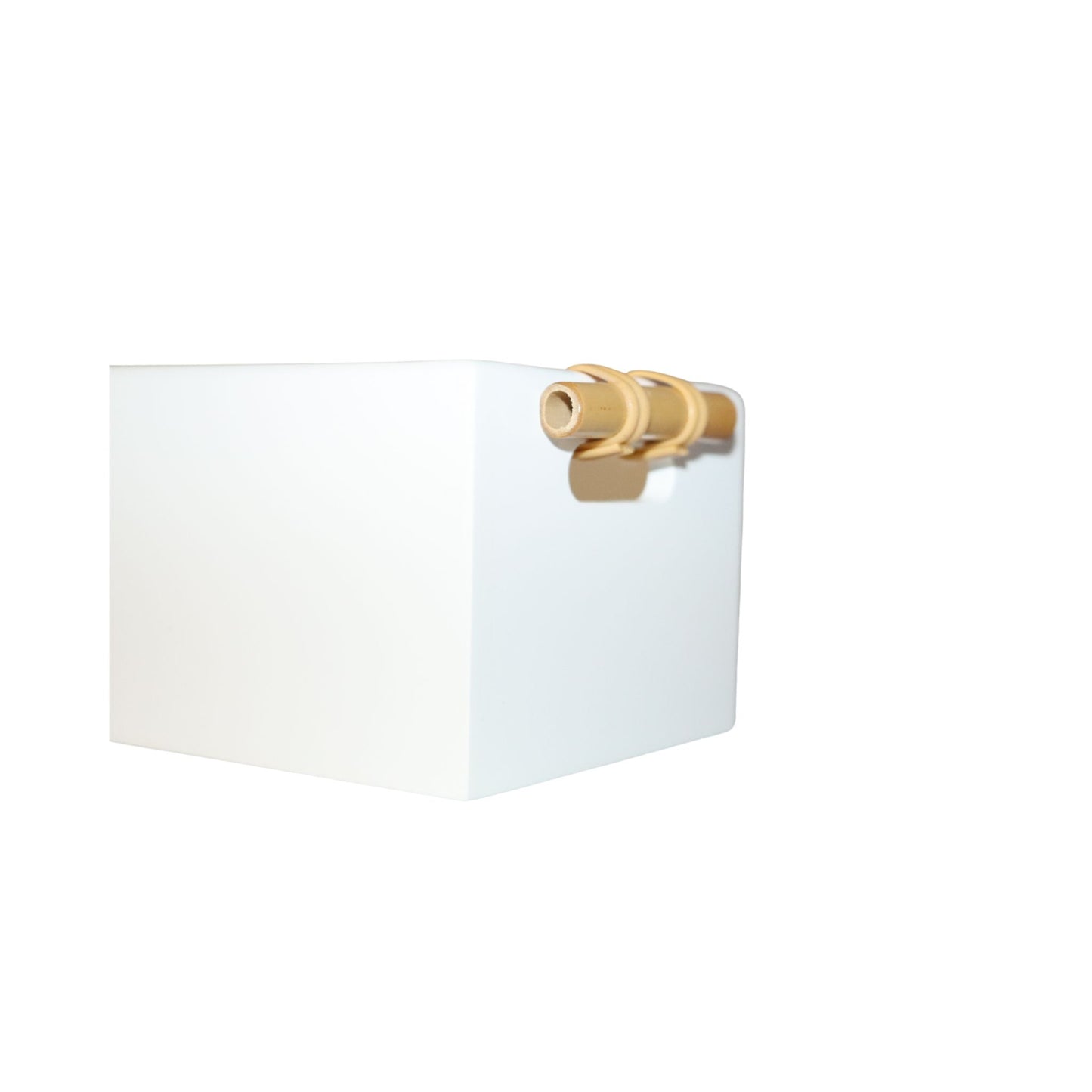 Galheteiro P Bambuzinho em MDF Laqueado - Branco