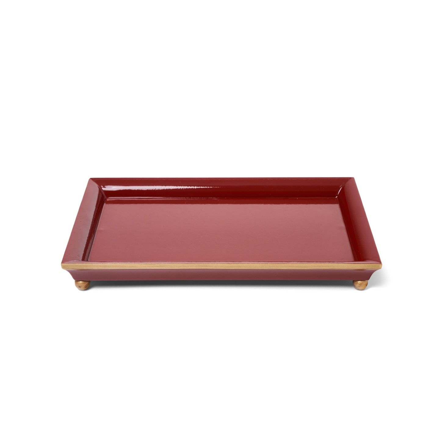 Bandeja Andrea Lavabo em MDF Laqueado - Vermelho Méia