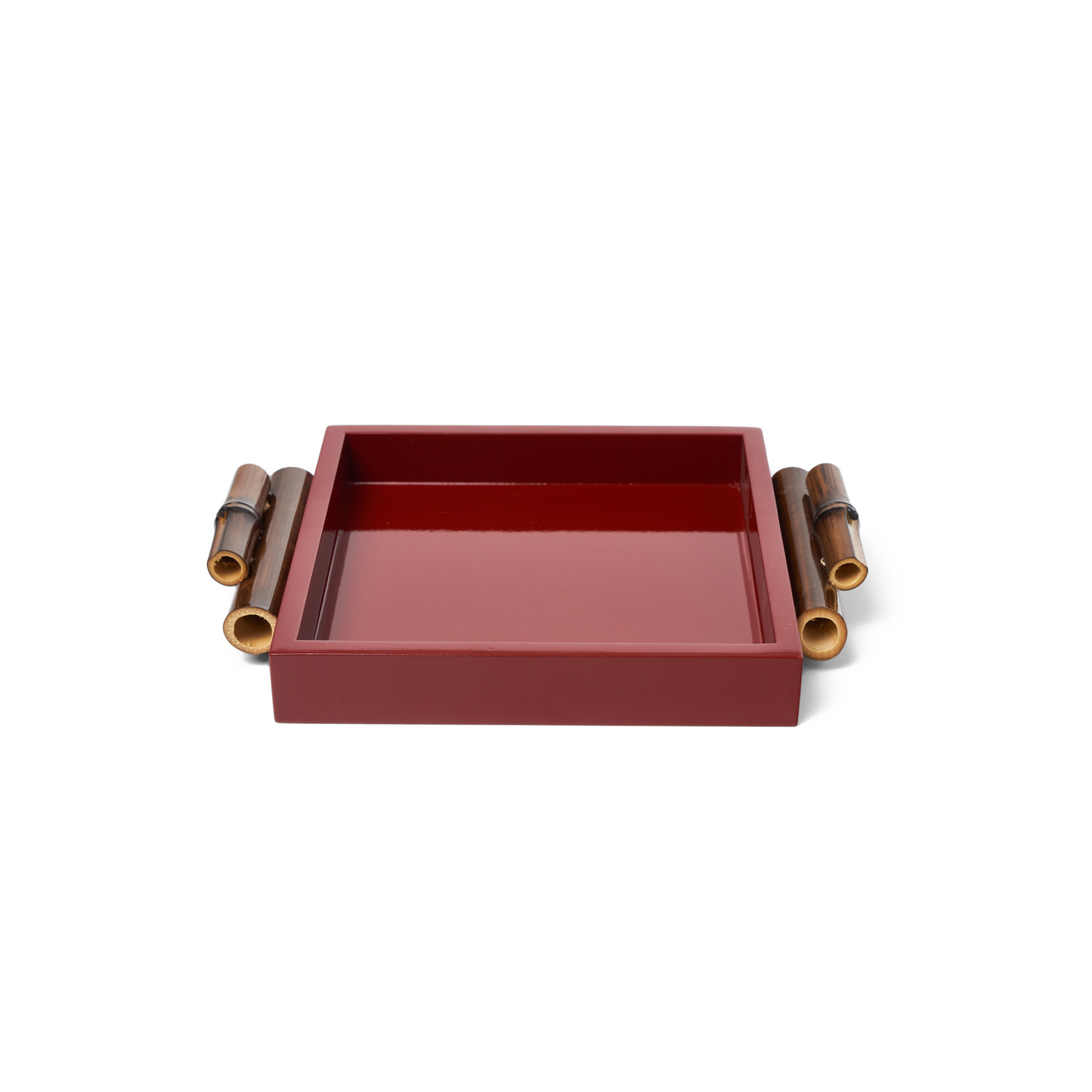 Bandeja Mondrian Quadrada Nova Bambuzinho em MDF Laqueado - Vermelho Méia