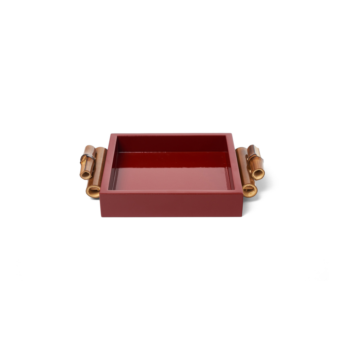 Bandeja Mondrian Quadrada P Bambuzinho em MDF Laqueado - Vermelho Méia