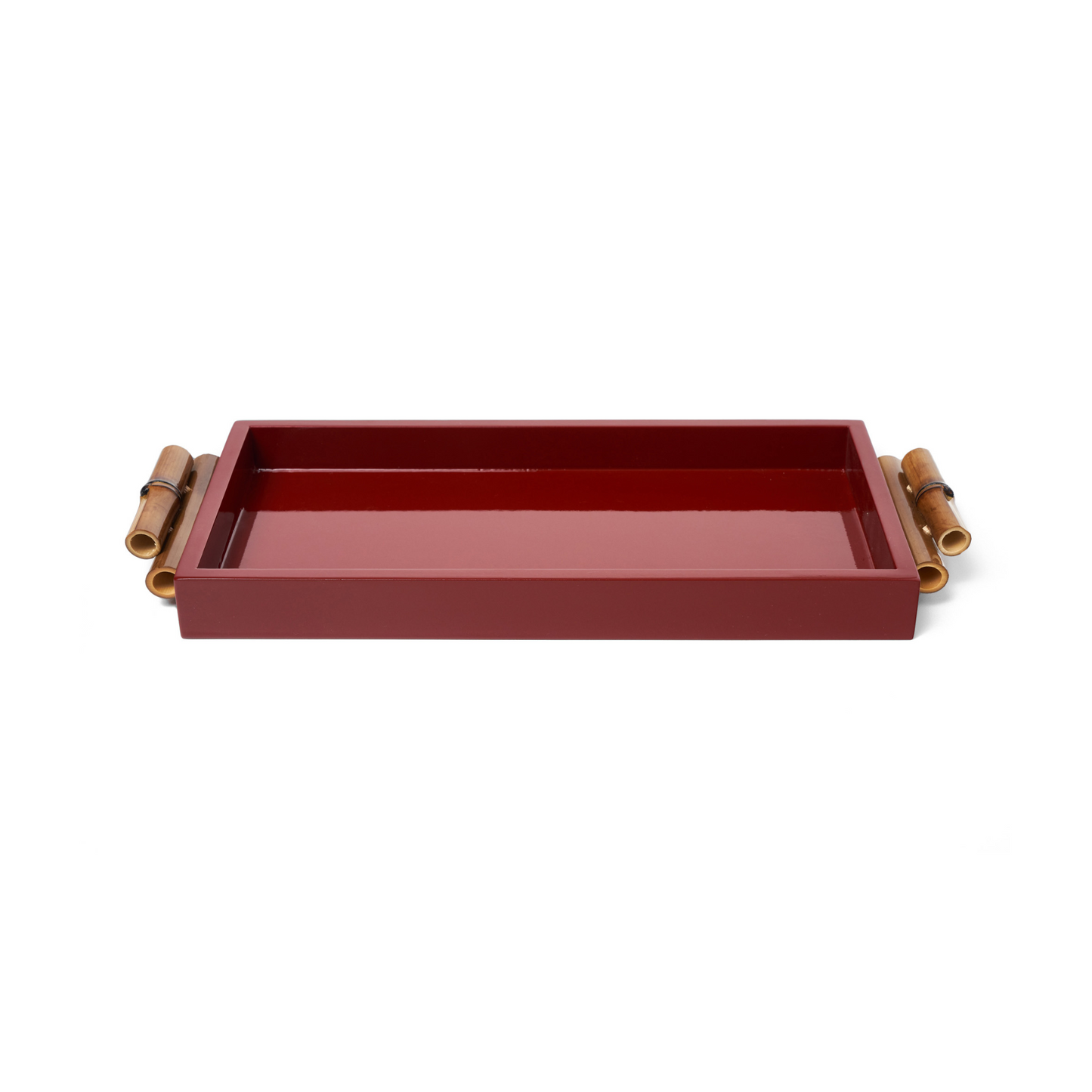 Bandeja Mondrian Retangular P Bambuzinho em MDF Laqueado - Vermelho Méia