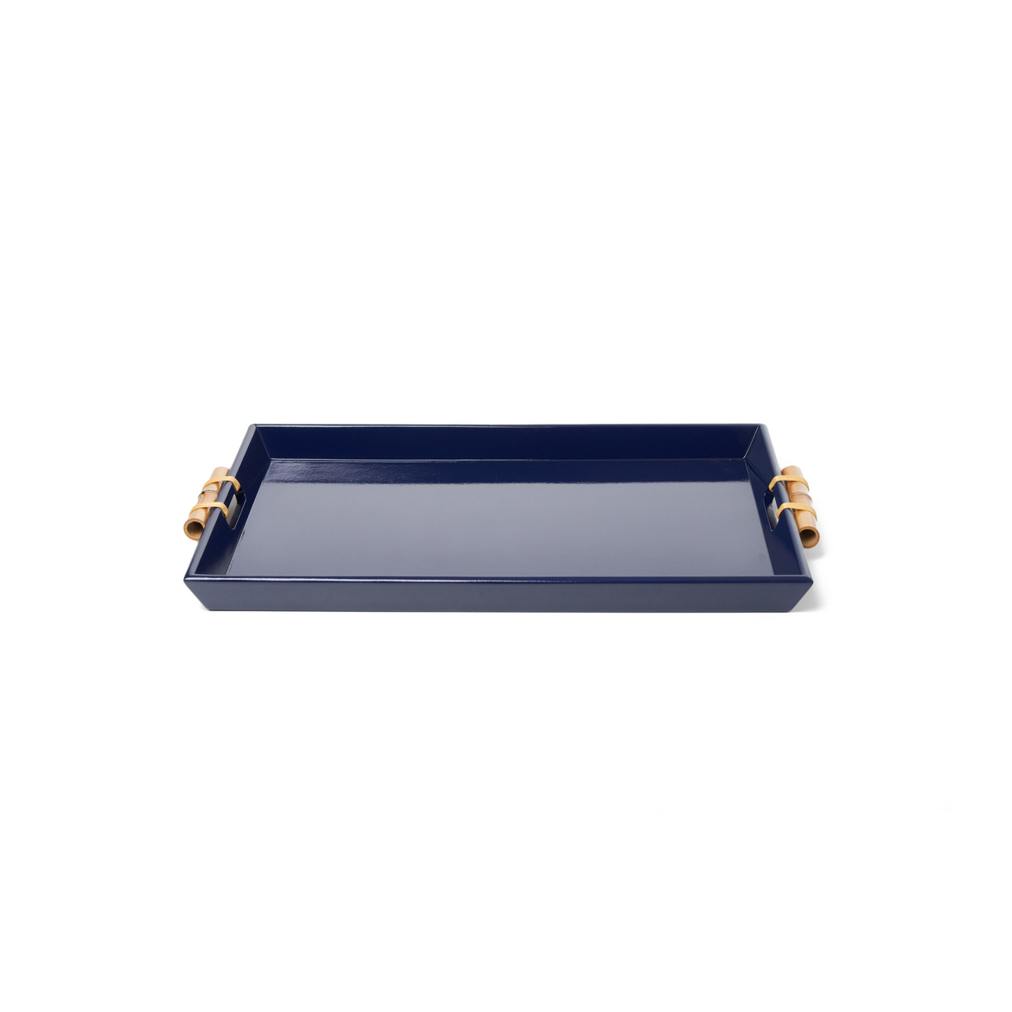 Bandeja Tânia Modelo Novo P Bambuzinho em MDF Laqueado - Azul Bic