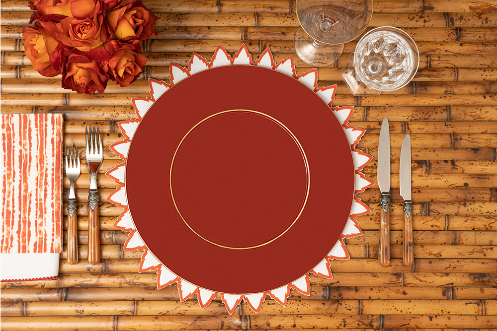 Sousplat em MDF Laqueado - Vermelho Méia