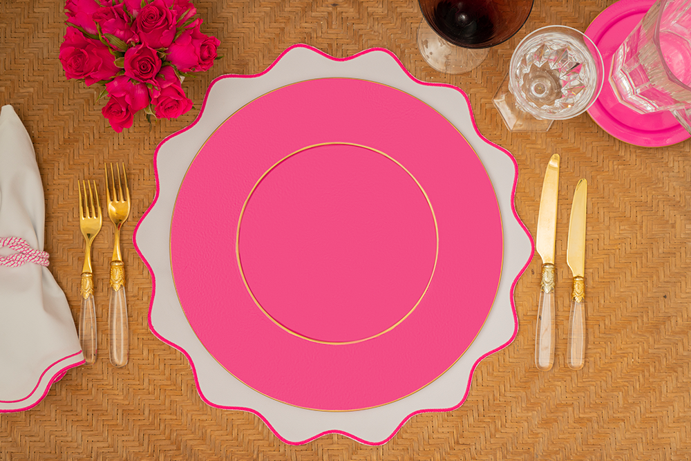 Sousplat em MDF Laqueado - Rosa Pink