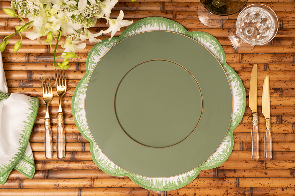 Sousplat em MDF Laqueado - Verde Exército