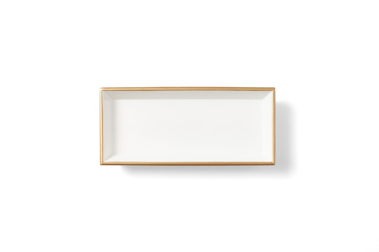 Bandeja Tânia Retangular P em MDF Laqueado - Branco
