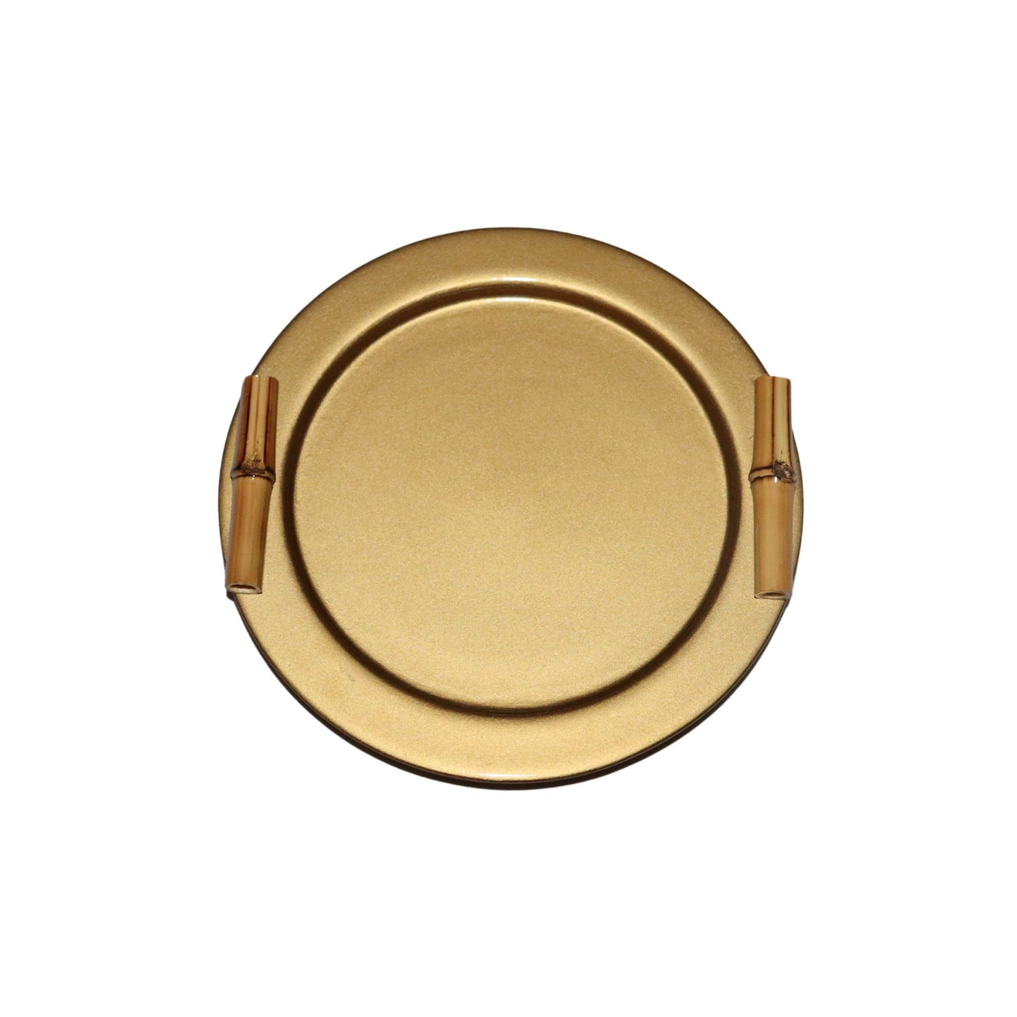 Porta Jarra Bambuzinho em MDF Laqueado Redondo - Dourado