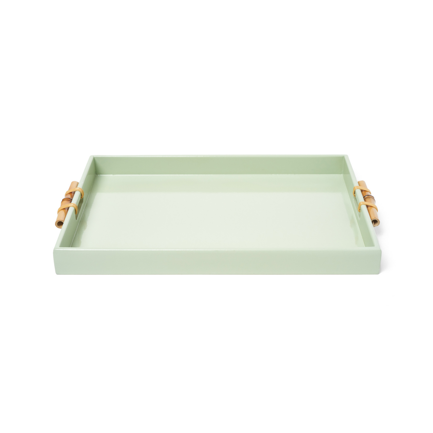 Bandeja Again G Bambuzinho em MDF Laqueado - Verde Celadon Claro
