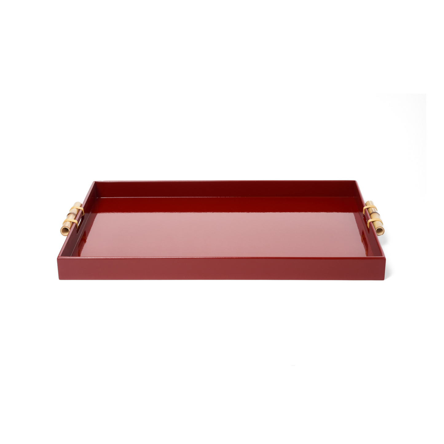 Bandeja Again GG Bambuzinho em MDF Laqueado - Vermelho Méia