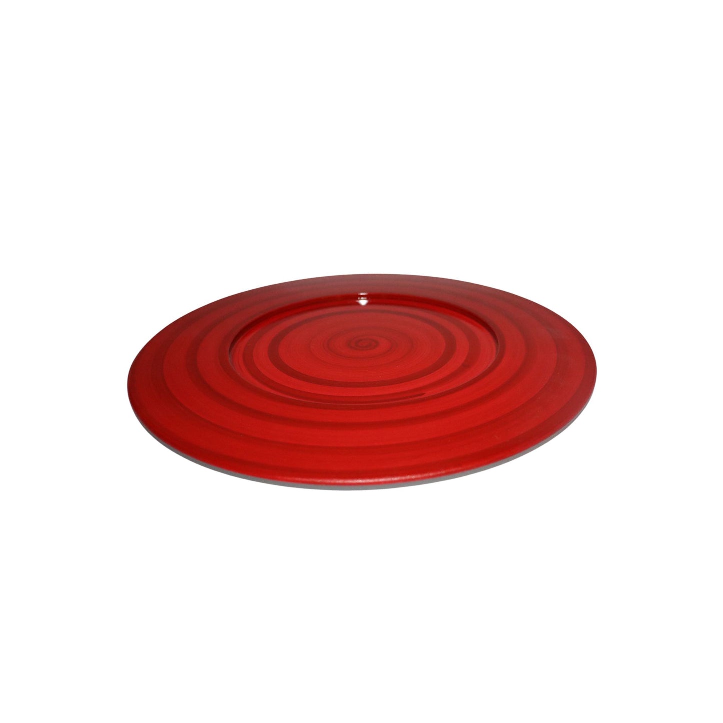 Sousplat - Laca Liso Textura Cerâmica - Vermelho Méia