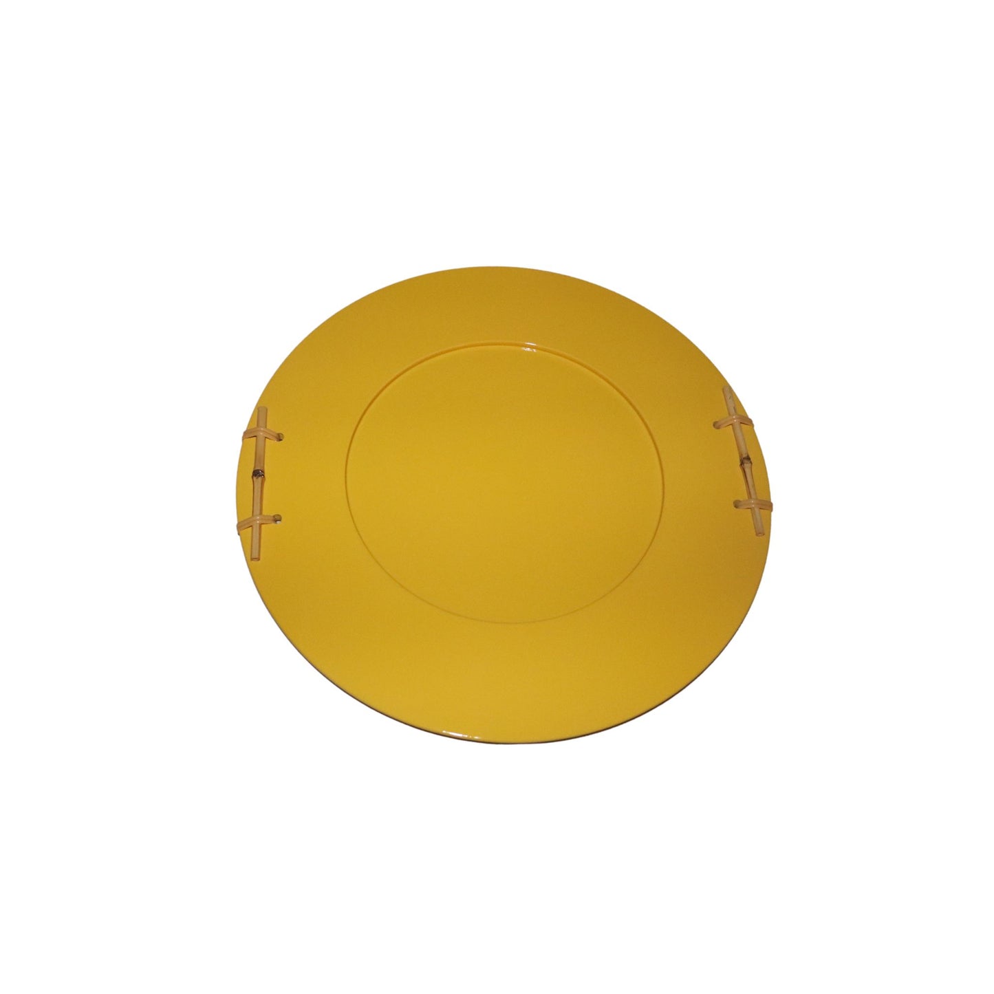 Sousplat Bambuzinho em MDF Laqueado - Amarelo